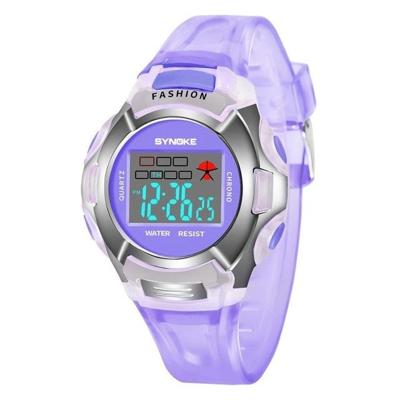 SYNOKE 99329 waterdicht lichtgevende sport elektronische horloge voor kinderen (paars)