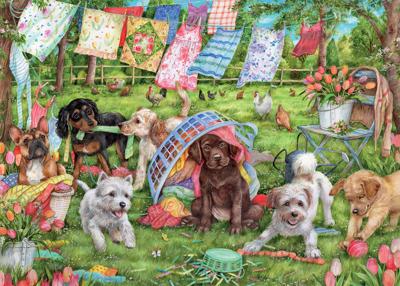 Puppies in the Garden Puzzel 1000 Stukjes