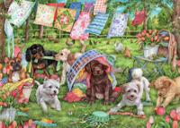 Puppies in the Garden Puzzel 1000 Stukjes - thumbnail