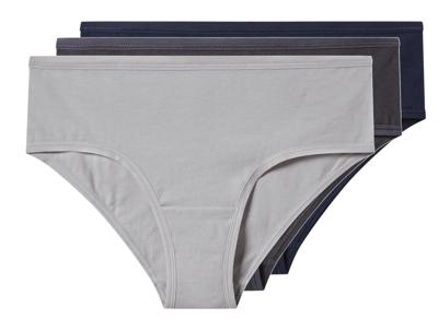 esmara Set van 3 dames onderbroeken (Donkerblauw/grijs, XS (32/34))