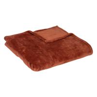 Atmosphera Plaid - terracotta - polyester - 130 x 180 cm - thumbnail