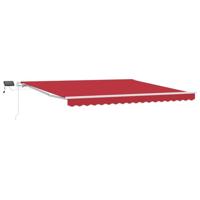 VidaXL Inklapbaar zonnescherm rood 400 × 300 cm stof en staal - thumbnail