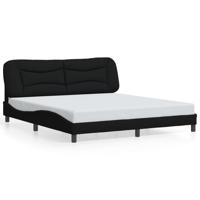 Bedframe zonder matras stof zwart 180x200 cm - thumbnail