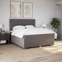 Boxspring met matras stof taupe 180x200 cm - thumbnail