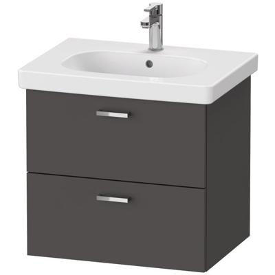Duravit XBase wastafelonderkast 60x45,8 cm met 2 laden voor D-Code wastafel, matgrafiet Duravit XBase wastafelonderkast 60x45,8 cm met 2 laden voor D-Code wastafel, matgrafiet
