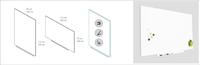Rocada Whiteboard 6420MATT (b x h) 115 cm x 75 cm Wit (RAL 9003) Kunststof coating Incl. opbergbakje, Horizontaal- of verticaalformaat - thumbnail