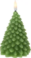 Ledkaars kerstboom 11cm groen - thumbnail