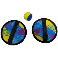 Summertime soft catch ball set blauw/geel - thumbnail