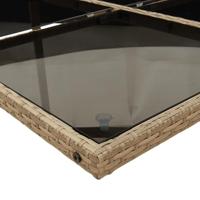 13-delige Tuinset met kussens poly rattan beige - thumbnail