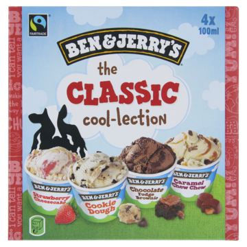 Ben & Jerry's IJs Mix The Classic Coollection 4 x 100ml 400ml bij Jumbo