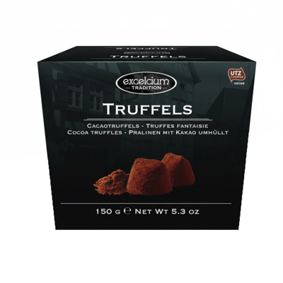 Excelcium truffels cacao utz (24x 150g) Excelcium truffels cacao utz (24x 150g)