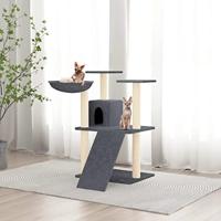 VidaXL Kattenmeubel met sisal krabpalen 83 cm donkergrijs - thumbnail