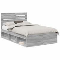 Bedframe Grijs Sonoma 135 x 190 cm Massief grenenhout - thumbnail