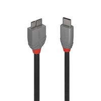 Lindy 36621 USB-kabel 1 m USB 3.2 Gen 1 (3.1 Gen 1) USB C Micro-USB B Zwart - thumbnail