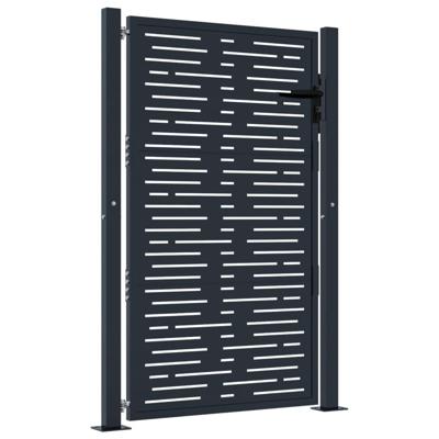 VidaXL Poort 105x155 cm met vierkant staal antracietkleurig
