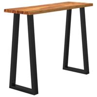 Wandtafel met natuurlijke rand 110x35x80 cm massief acaciahout - thumbnail