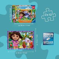 Ravensburger puzzels Dora the Explorer 2x12 stukjes - thumbnail