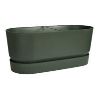 Elho greenville terrace trough 60 wheels leaf green - thumbnail