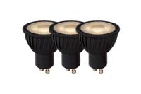 Lucide MR16 - Led lamp - Ø 5 cm - LED Dimb. - GU10 - 3x5W 3000K - Zwart - Set van 3 - thumbnail