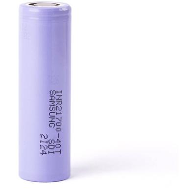 Samsung INR21700-40T Speciale oplaadbare batterij 21700 Flat-top Li-ion 3.6 V 4000 mAh 1 stuk(s) Samsung INR21700-40T Speciale oplaadbare batterij 21700 Flat-top Li-ion 3.6 V 4000 mAh 1 stuk(s)