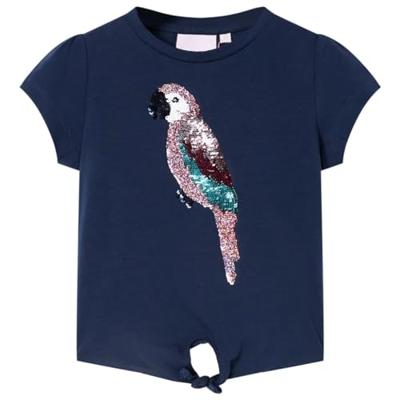 VidaXL Kindershirt 128 marineblauw