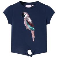 Kindershirt 128 marineblauw - thumbnail