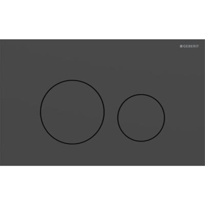 Geberit Drukplaat Sigma 40, 2-toets Round RVS Mat Zwart