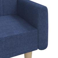 Slaapbank 2-zits stof blauw - thumbnail