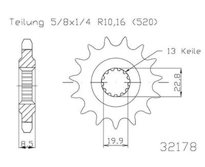 ESJOT Sprocket 520 14z standard