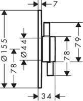 Hansgrohe DuoTurn S kraan inbouw voor 1 functie, mat zwart - thumbnail