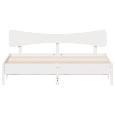 Bedframe zonder matras massief grenenhout wit 200x200 cm
