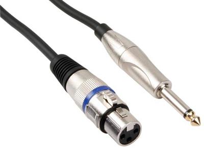 Xlr-kabel xlr vrouwelijk naar jack 6.35 mm mono 3 m Velleman - Velleman