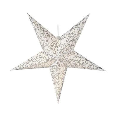 Kerstster Transparant Wit/Bruin 60 cm