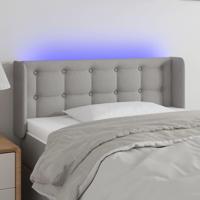 Hoofdbord LED 103x16x78/88 cm stof lichtgrijs - thumbnail