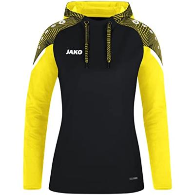 JAKO 6722 Sweater Met Kap Performance - Zwart/Zachtgeel - XXL