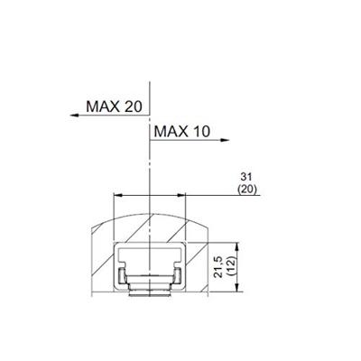 ASSA ABLOY DCG892 Inbouw-glijarm 20mm | kleur zilver EV1. - 10027523