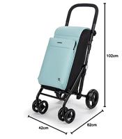 Carlett LETT 430 Urban Quad 50 Ltr Shopping Trolley -Mint - thumbnail