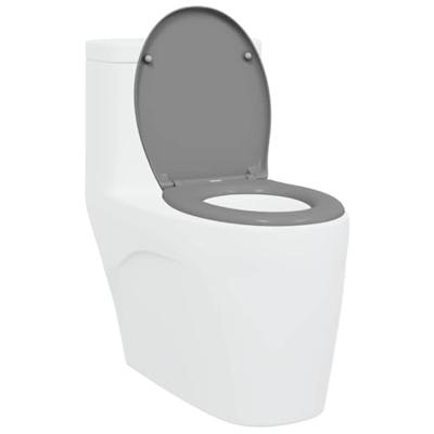 VidaXL Toiletzitting grijs 47 x 37 x 4 cm duroplast VidaXL Toiletzitting grijs 47 x 37 x 4 cm duroplast