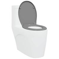 VidaXL Toiletzitting grijs 47 x 37 x 4 cm duroplast - thumbnail