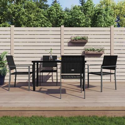 5-delige Tuinset poly rattan en staal
