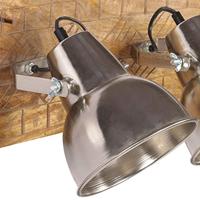 VidaXL Wandlamp industrieel e27 70x23 cm mangohout zilverkleurig - thumbnail