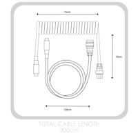 Akyga USB-kabel USB 2.0 USB-C stekker, USB-A stekker 3.00 m Wit AK-USB-48 - thumbnail