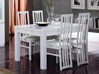 Eettafel REBECCA 160 cm hoogglans wit - thumbnail