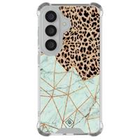 Samsung Galaxy S26 shockproof hoesje - Luipaard marmer mint - thumbnail