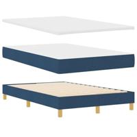 Boxspring bed met matras met hoofdeinde Blauw 120 x 200 cm Stof - thumbnail