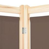 Kamerscherm met 4 panelen 160x170x4 cm stof bruin - thumbnail