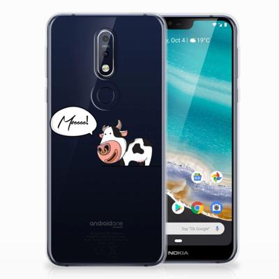 Nokia 7.1 Telefoonhoesje met Naam Cow Nokia 7.1 Telefoonhoesje met Naam Cow
