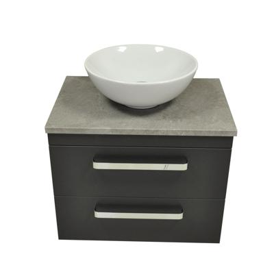 Badkamermeubelset Sanicare Q11 2 Laden 65cm Schots-Eiken (spiegel optioneel) Badkamermeubelset Sanicare Q11 2 Laden 65cm Schots-Eiken (spiegel optioneel)