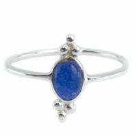 Edelsteen Ring Saffier (gekleurd) - 925 Zilver - Fancy (Maat 17) - thumbnail