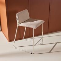 Nohr Barkruk 'Sheridan' Bouclé, kleur Beige (zithoogte 65cm) - thumbnail